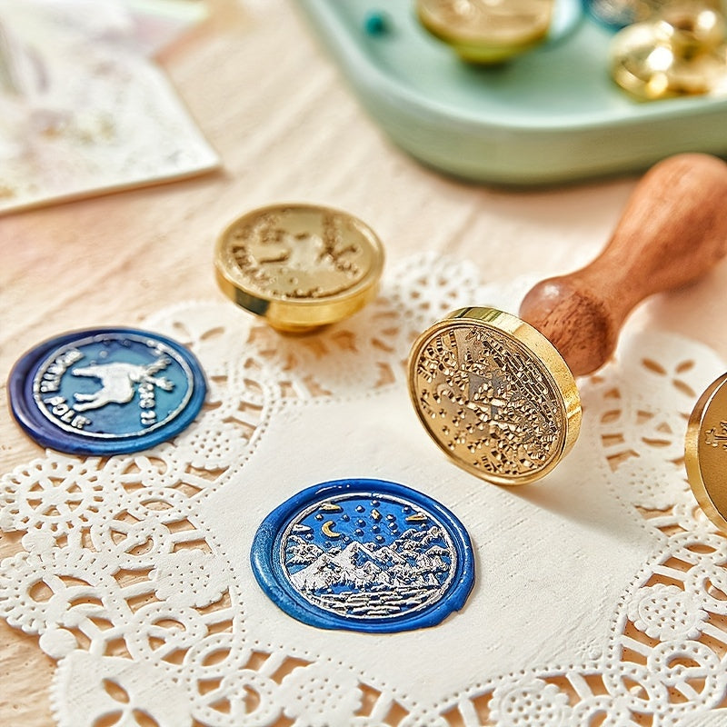 Decorative Wax Seal Stamp Set for Envelopes Wedding Invitations