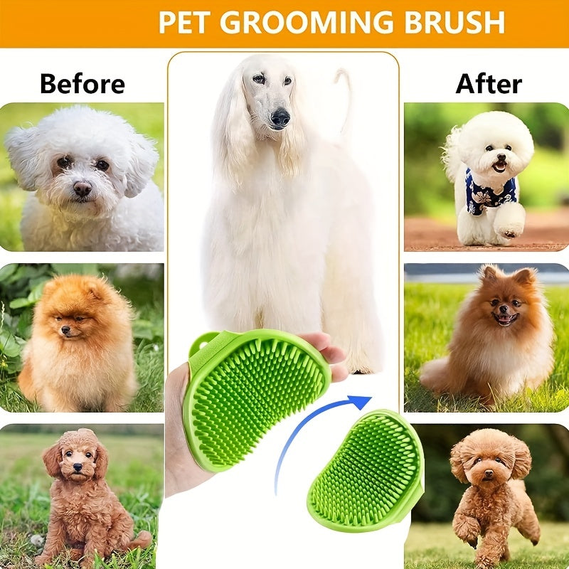 Pet Shampoo Brush & Massage Comb for Dog & Cat Grooming