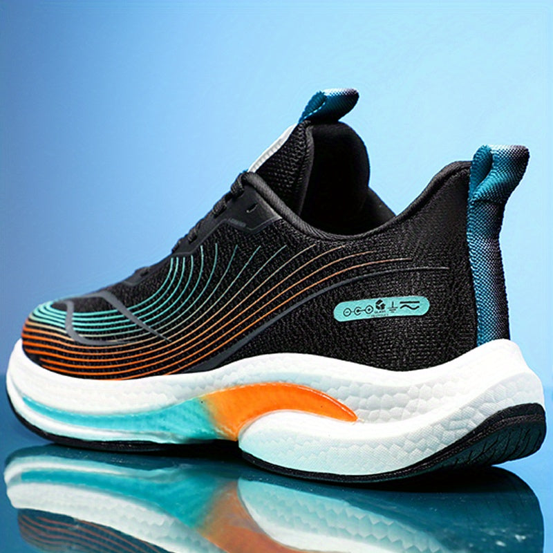 Men's Casual Lace Up Woven Sneakers Comfy Breathable Non Slip Sneakers