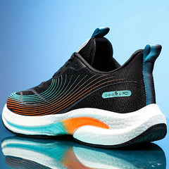 Men's Casual Lace Up Woven Sneakers Comfy Breathable Non Slip Sneakers