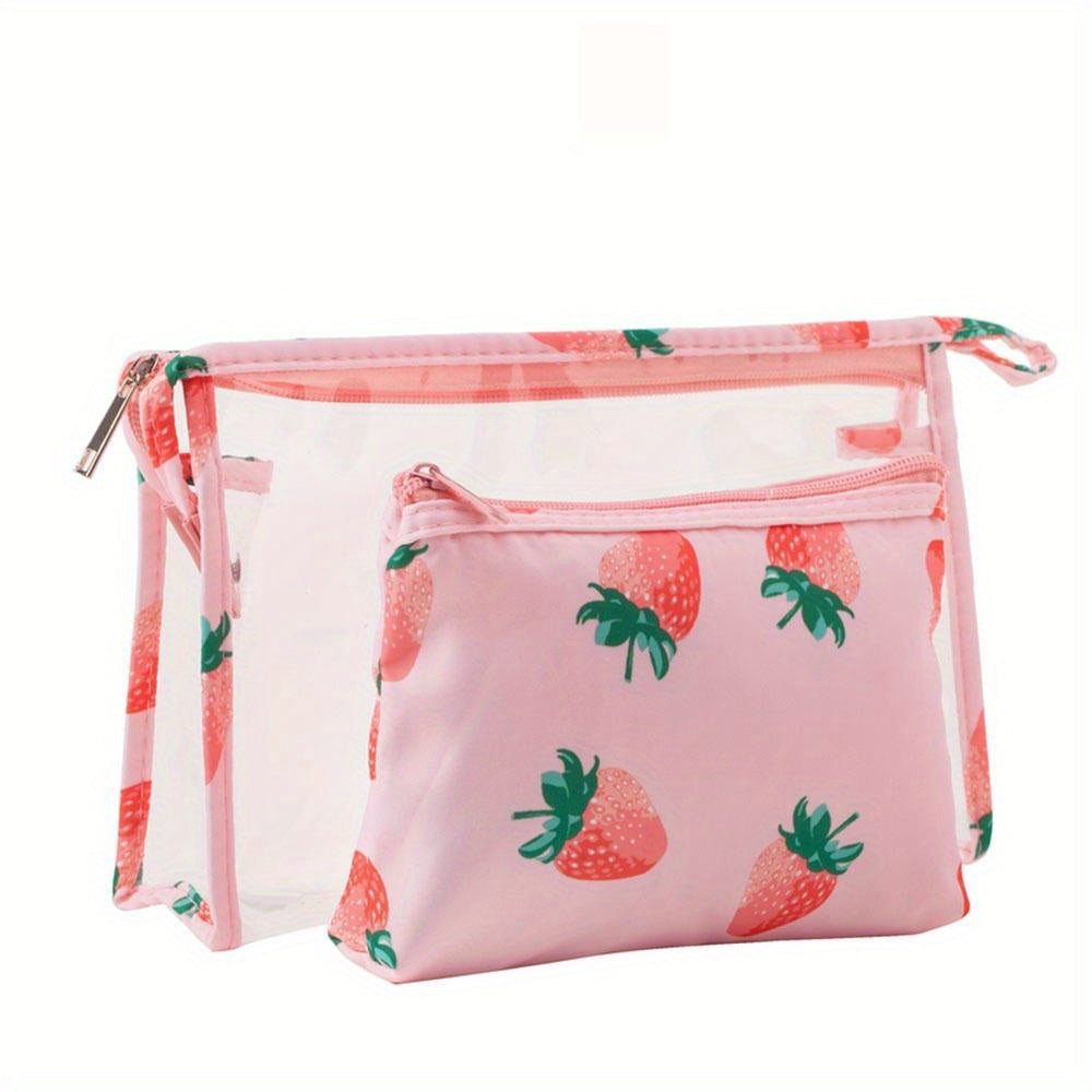 2PCS Cartoon Makeup Pouch Toiletry Organizer