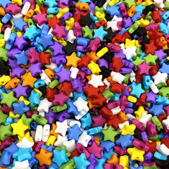 100pcs 9mm Star Shape Acrylic Spacer Beads Jewelry Making DIY
