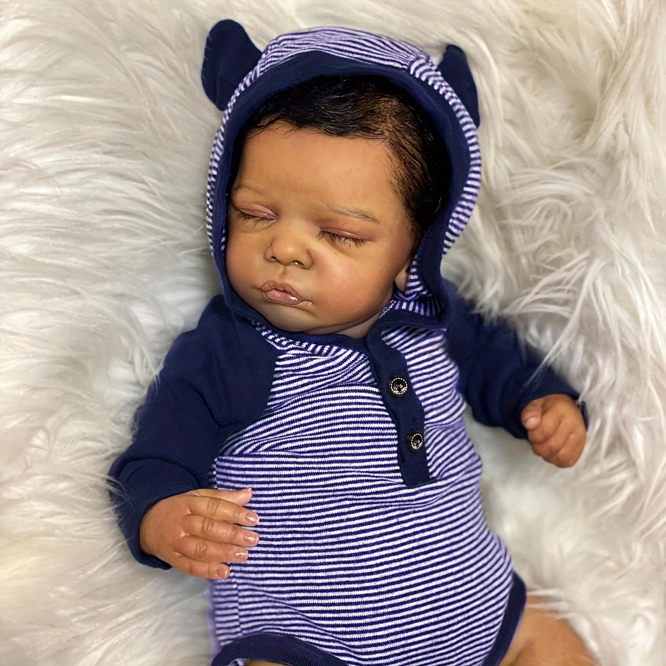 KEKEAIAI 45 Reborn Baby Doll Lifelike Soft Touch 3D Skin