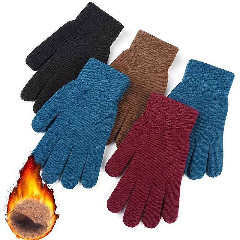 Cashmere Knitted Gloves for Ski Cycling Riding