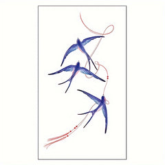 Colorful Bird Fly Tattoo Sticker Waterproof