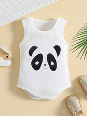 Panda Printed Cotton Romper for Baby Boys