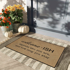 Cobblestone Welcome Home Entrance Door Mat Non Slip Kitchen Hallway Area Rug