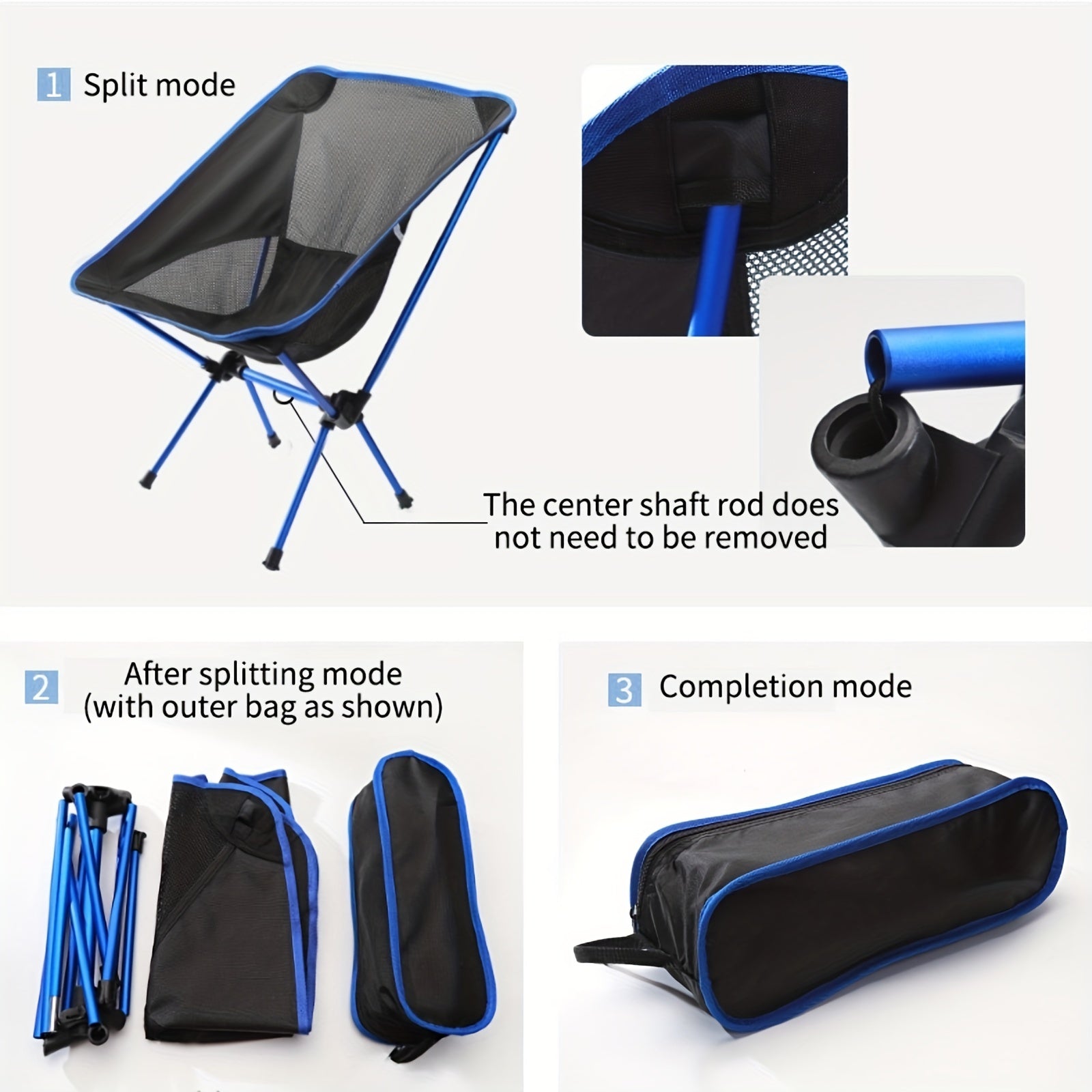 Portable Moon Chair for Camping Beach Fishing - Detachable & Easy to Carry