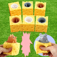 Cheese Mouse Cup Squeeze Toys for Kids