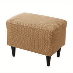 Stretch Footstool Slipcover Small Rectangle Storage Stool Cover