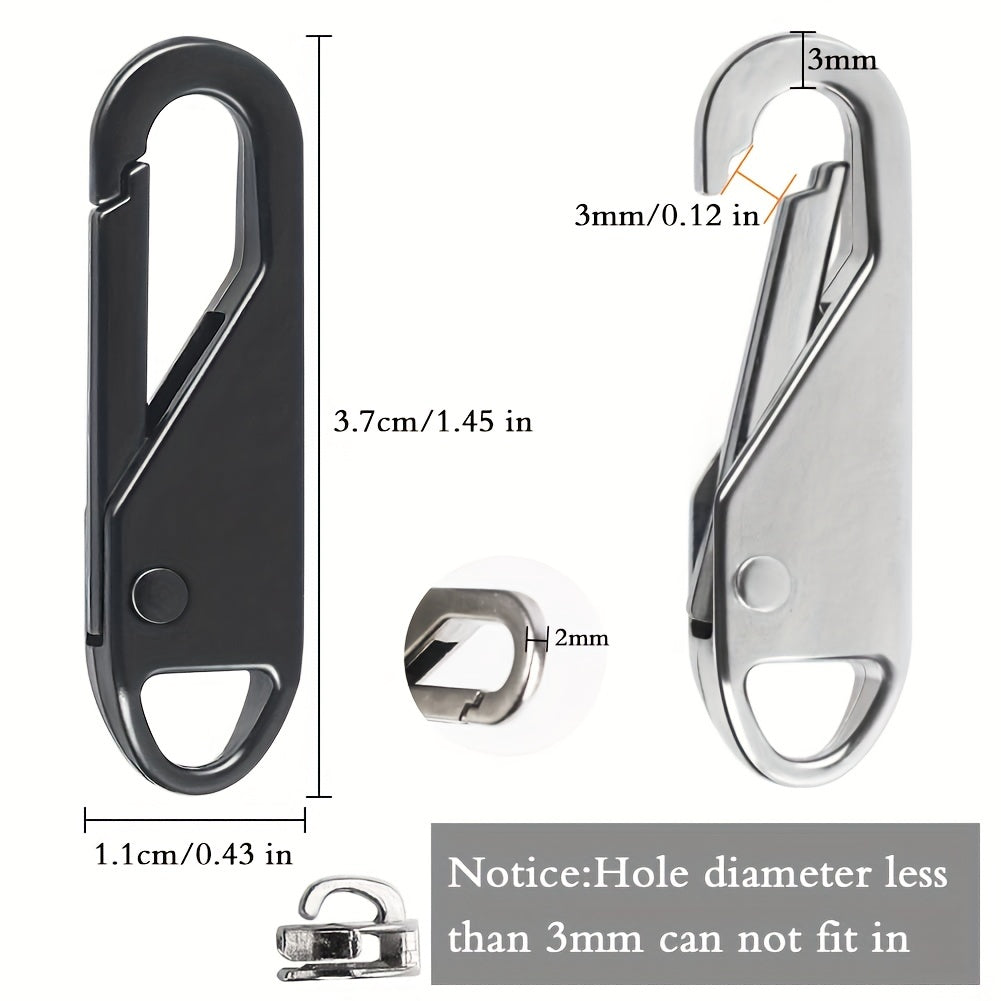 8pcs Zipper Pull Replacement with Extender Cord for Clothing Jackets Backpacks