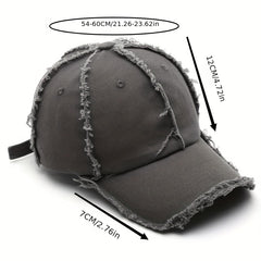 Men's Retro Solid Washed Cotton Peaked Cap Outdoor Sports Sunshade Baseball Cap