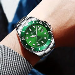 Men's Quartz Watch Luminous Calendar Steel Strap Wrist Watch