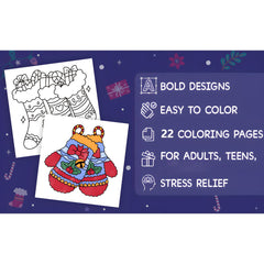 Deluxe Christmas Coloring Book 20x20cm Upgraded Edition