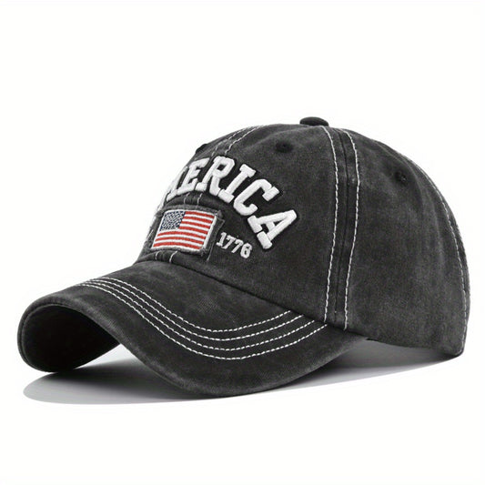 Embroidered Cotton Baseball Cap Hip Hop Style Sun Protection