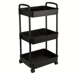 Pulley Movable Push Frame Storage Cart with Wheels
