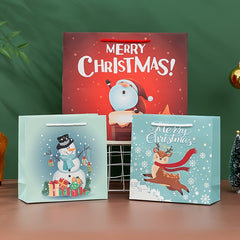 10pcs Christmas Gift Bag Paper Gift Bag with Handle Holiday Gift Packaging Bag
