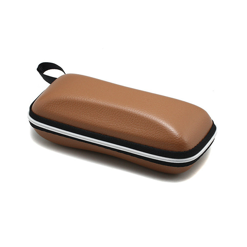 PU Leather Glasses Cases Anti Pressure Zipper Sports Sunglasses Box