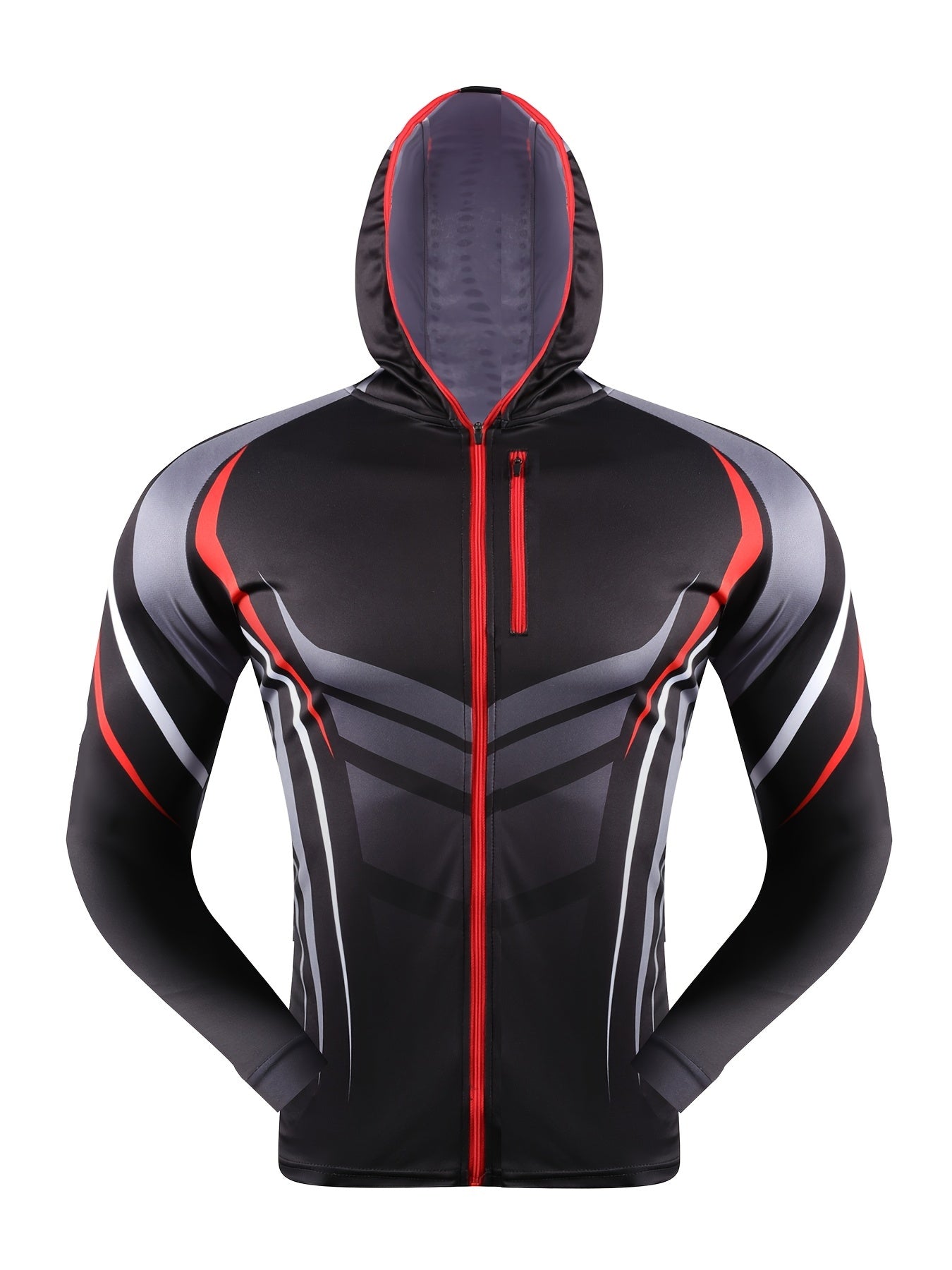 Men's UV Protection Fishing Hoodie Lightweight Sunblock Sport Jacket