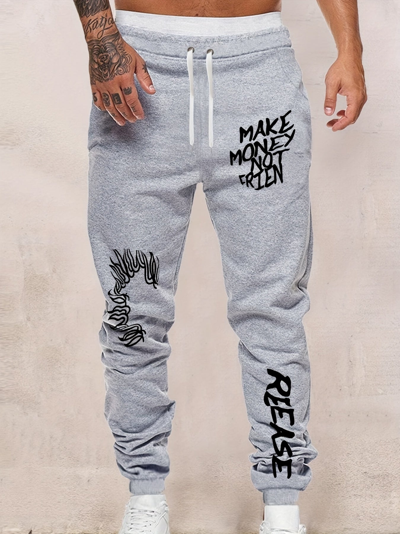 Men's Drawstring Sweatpants Pocket Casual Jogger Pants