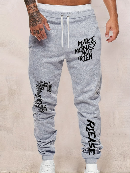 Men's Drawstring Sweatpants Pocket Casual Jogger Pants