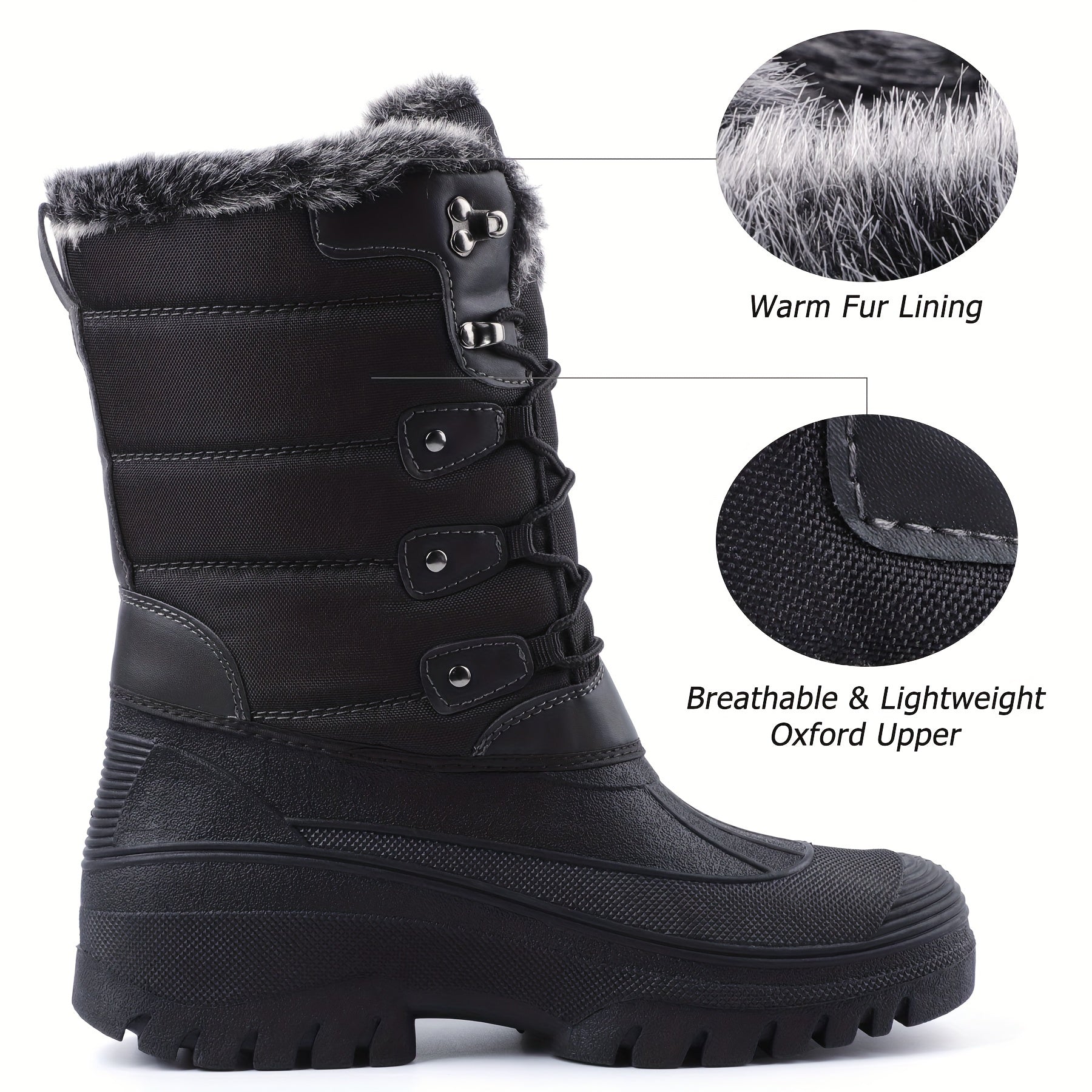 Women's Waterproof Winter Snow Boots Insulated Thermal Shoes