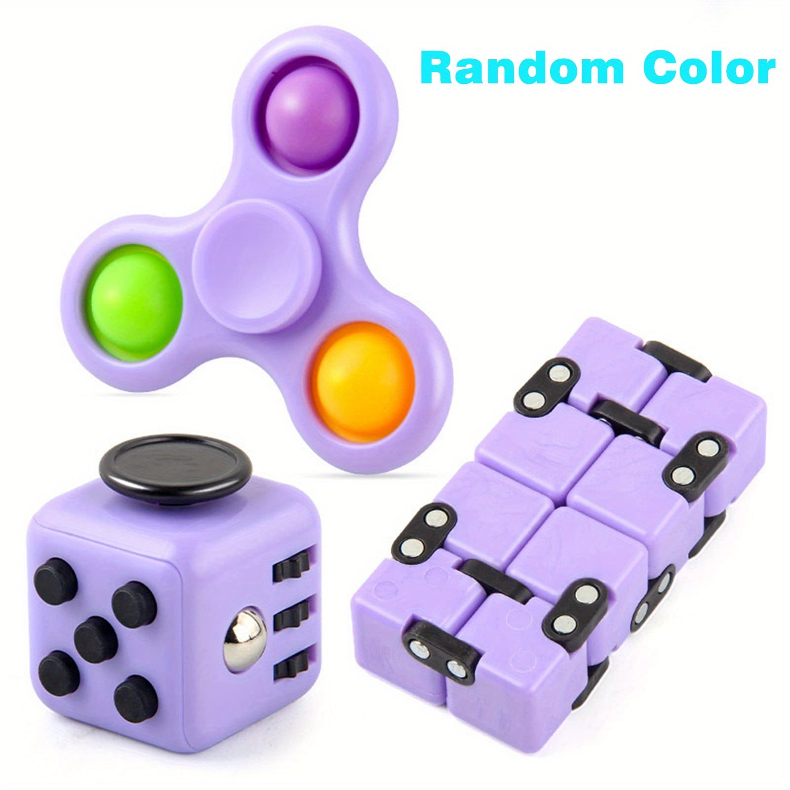 3 Piece Sensory Toys Set for Instant Stress Relief & Anxiety Reduction