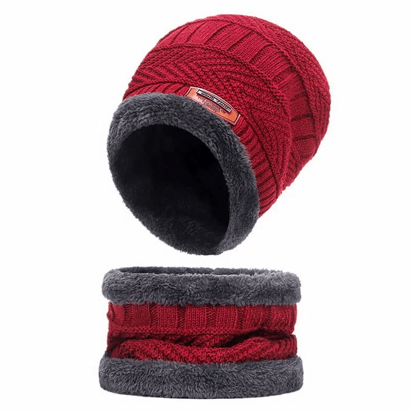 Winter Beanie Hat & Scarf Set for Men & Women
