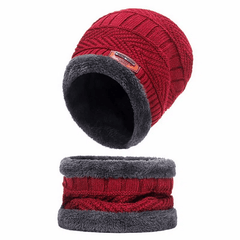 Winter Beanie Hat & Scarf Set for Men & Women