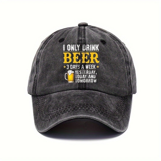 Vintage Baseball Cap Letter Printed Sun Cap for Outdoor Activities