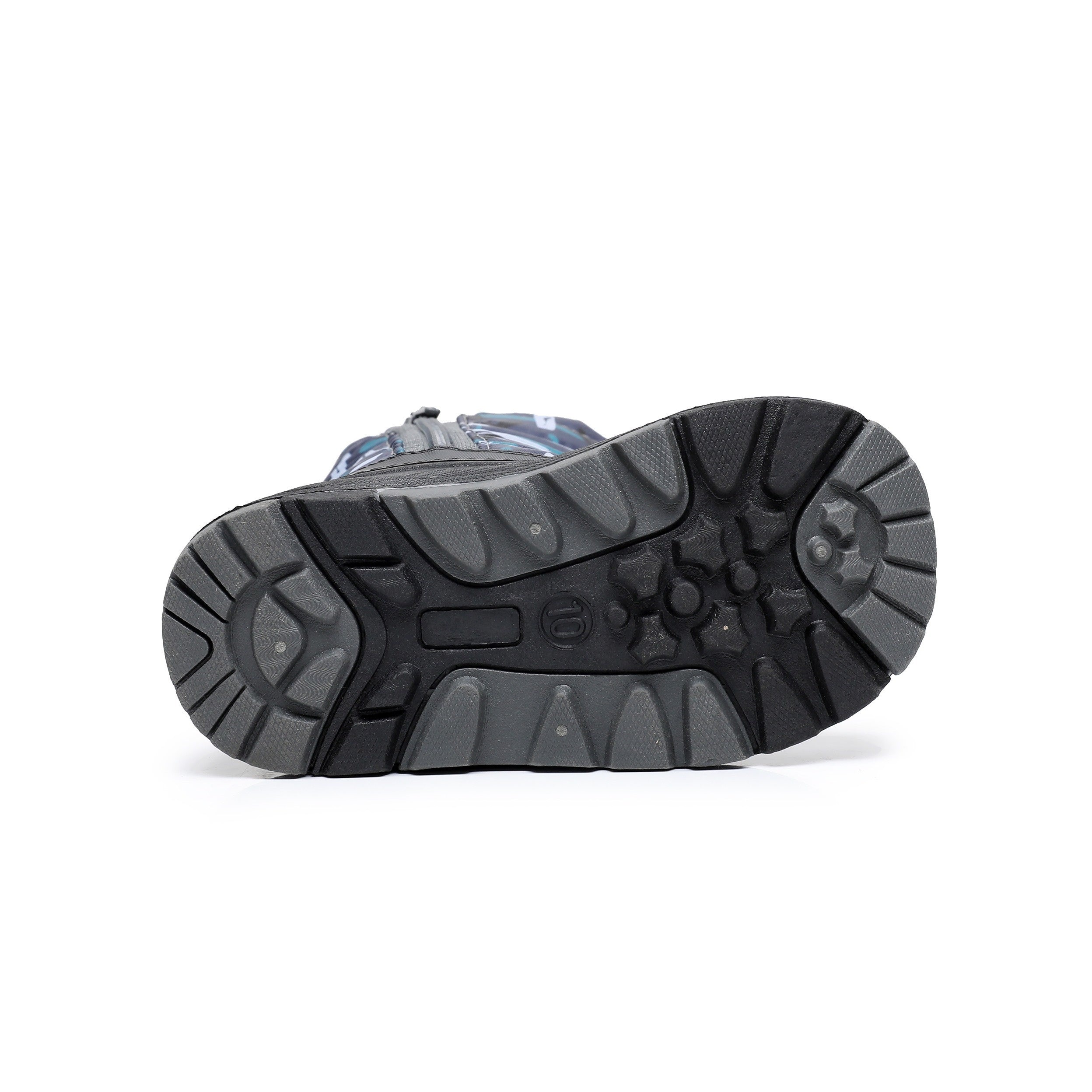 Boy's High Top Snow Boots with Side Zipper Warm Non Slip Thermal Shoes