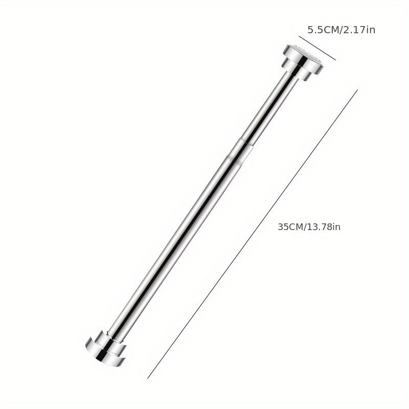 Adjustable Stainless Tension Shower Curtain Rod Bathroom Anti Slip Rod