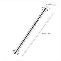 Adjustable Stainless Tension Shower Curtain Rod Bathroom Anti Slip Rod