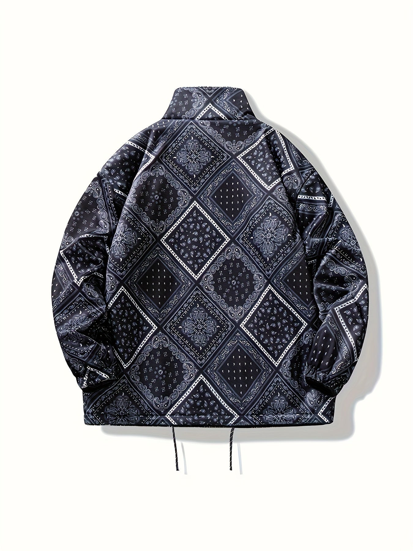 Men's Thick Warm Lamb Plush Jacket Zipper Stand Collar Fall Winter