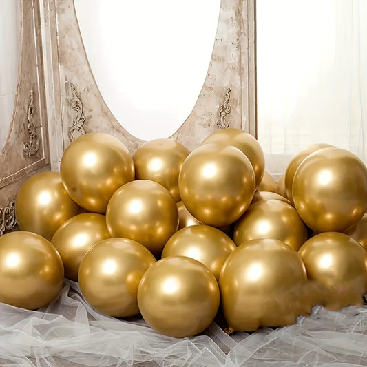 50pcs 25.4cm Metal Colored Balloons Party Decoration Balloons