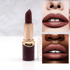 Matte Brightening Lipstick Non Fading Non Smudge Retro Red Dark Moisturizing