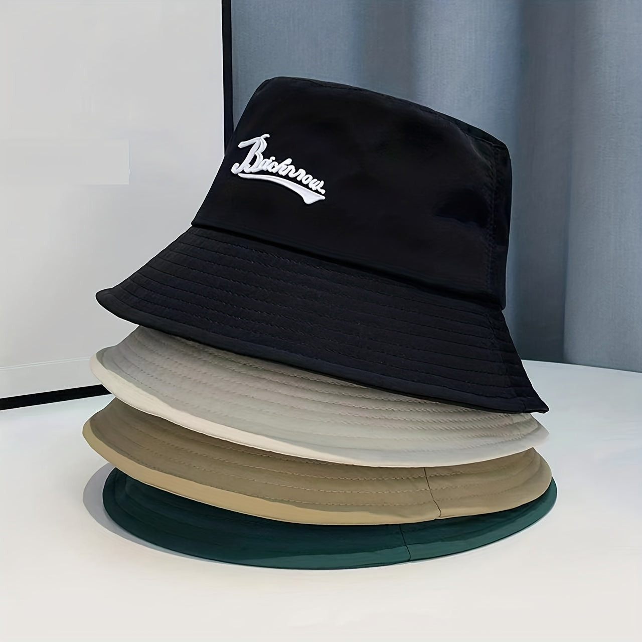Men's Letter Fisherman Hat Spring Summer Thin Breathable Basin Hat