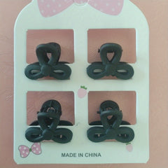 4pcs Mini Hair Claw Bow Shaped Hair Claw Clip for Women Girls Baby Toddlers