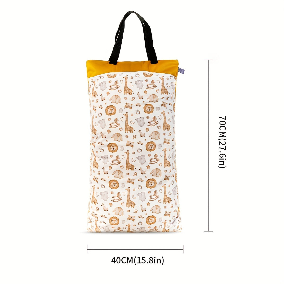 Large Capacity Waterproof Diaper Bag Reusable Wet Bag with Two Zippers