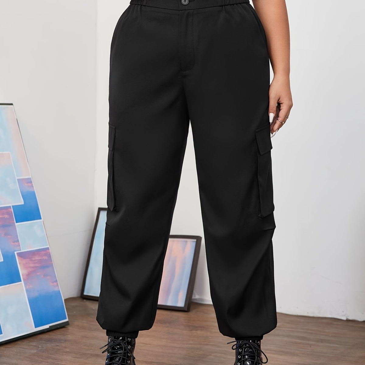  Cargo Jogger Trousers High Rise