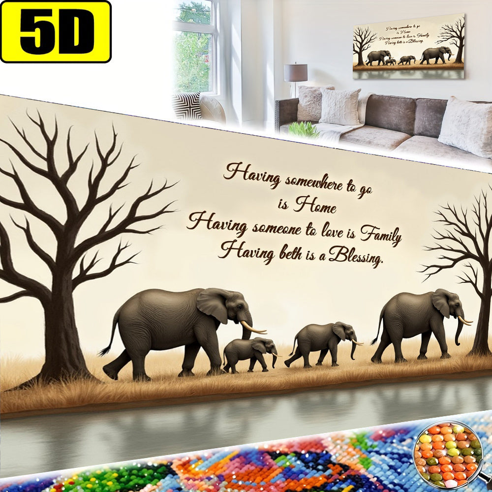 Elephant Themed Diamond Painting Art Kit for Adults