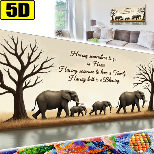 Elephant Themed Diamond Painting Art Kit for Adults