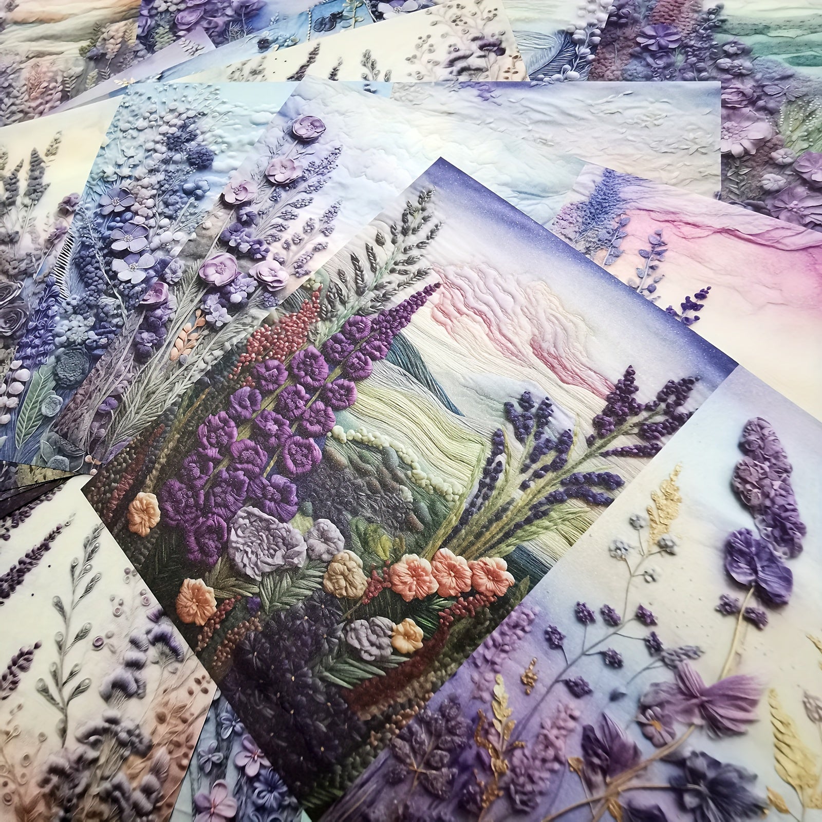 Vigus10pcs Lavender Manor A5 Size Paper