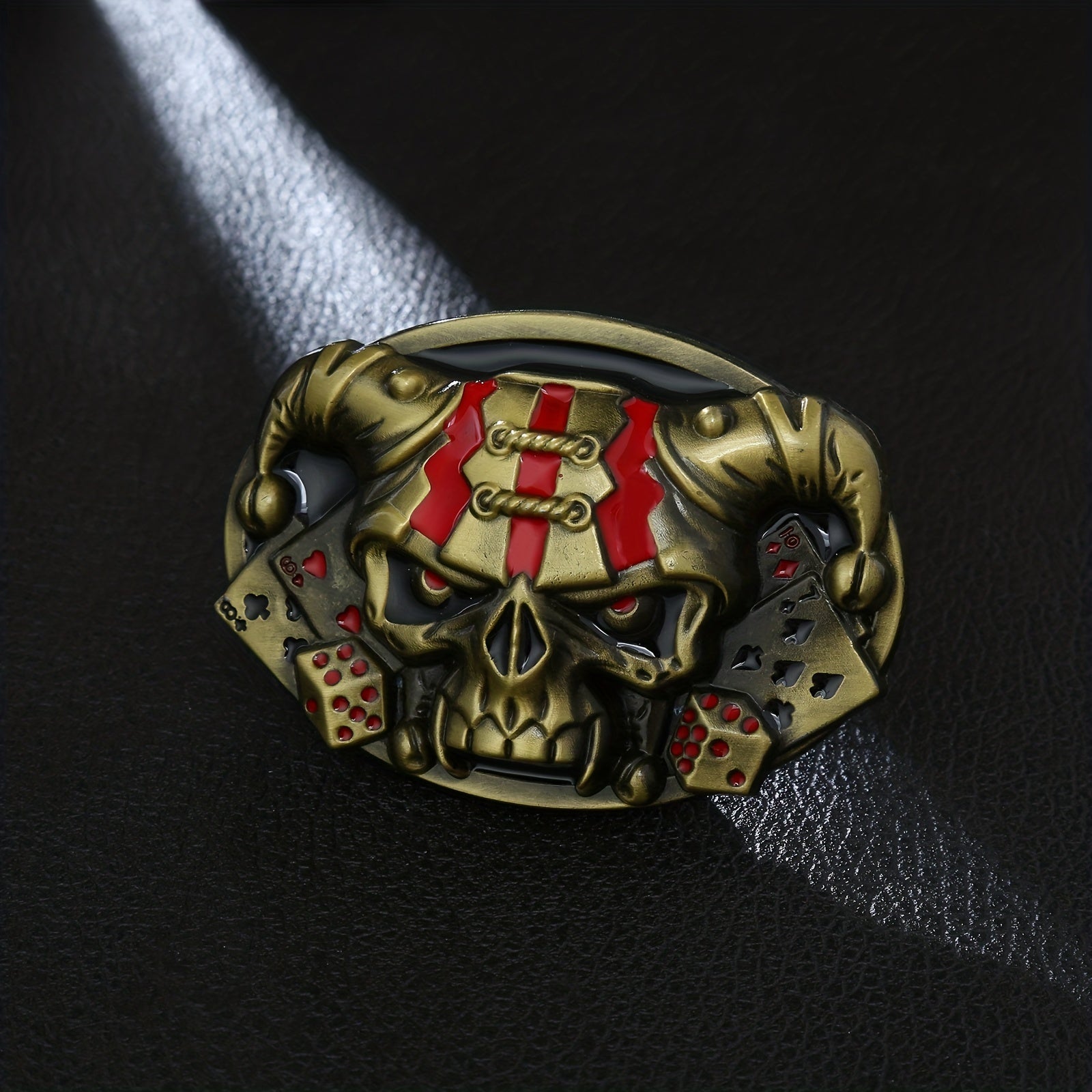 Men's Novelty Skull Belt Buckle for 3.5in Wide Belts