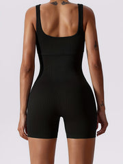 Square Neck Slim Romper Jumpsuit Sleeveless Backless