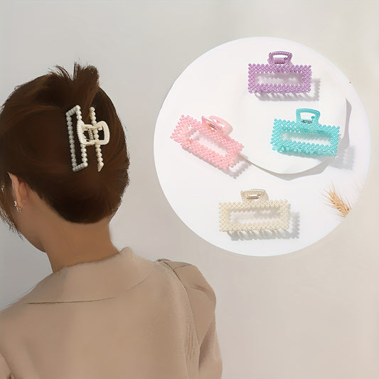 Faux Pearl Claw Clip Hair Clip Style Hairclip Women Girls Thick Hair