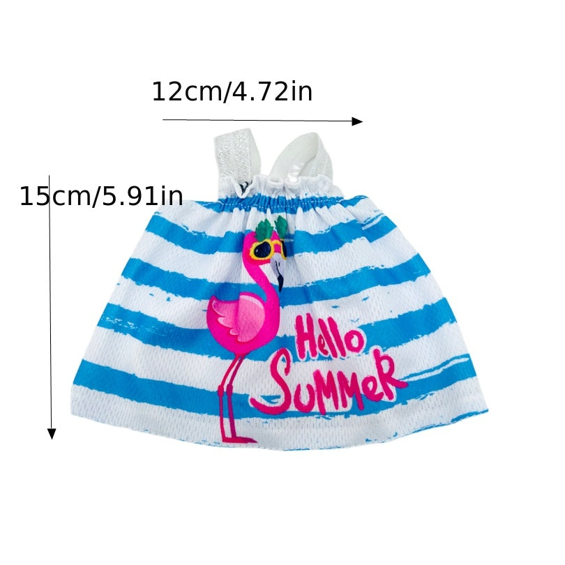 Flamingo Pattern Dress Doll Pajamas Clothes for 30 48 cm Dolls