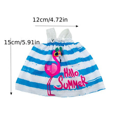 Flamingo Pattern Dress Doll Pajamas Clothes for 30 48 cm Dolls