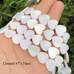 Natural Shell Beads 8-12mm Heart Horseshoe Snail Loose Beads for DIY Jewelry