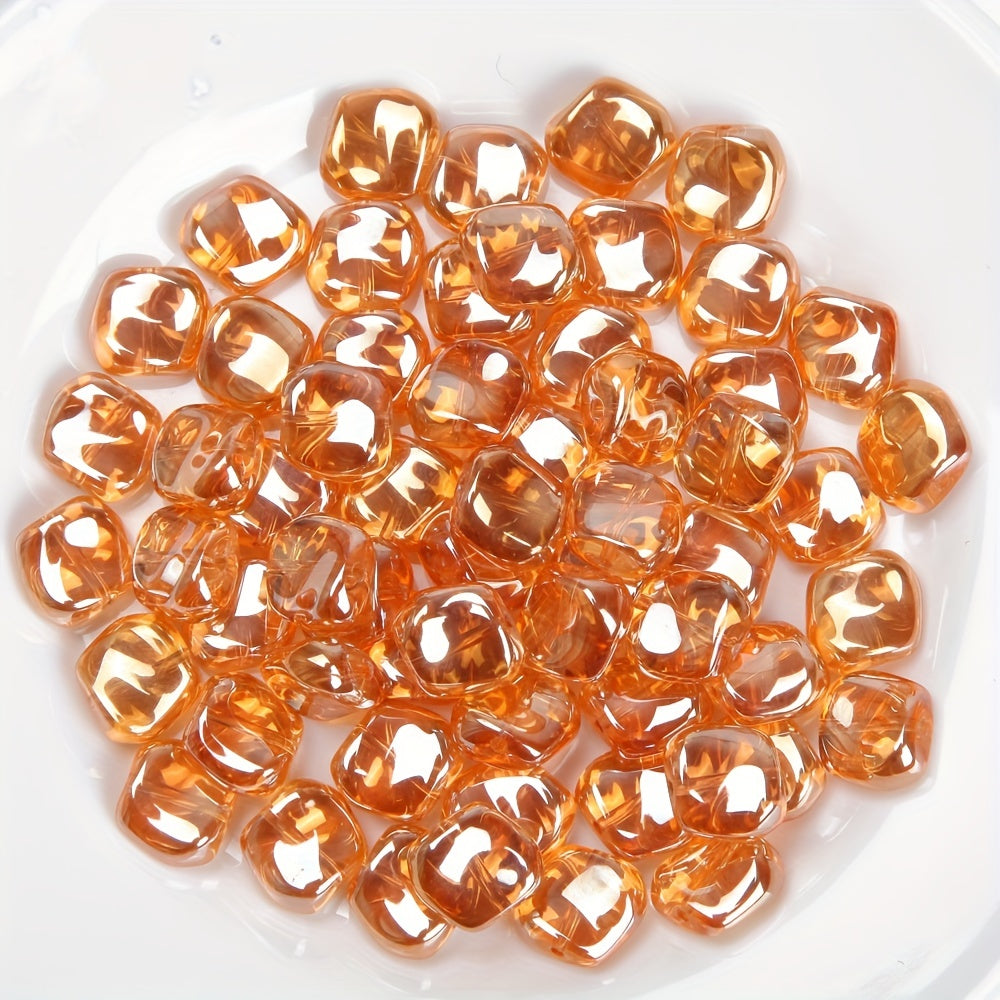 30pcs 11mm AB Glass Beads Irregular Flat Earrings Charms for DIY Jewelry Making